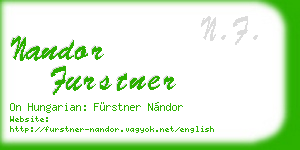 nandor furstner business card