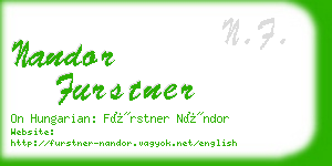 nandor furstner business card